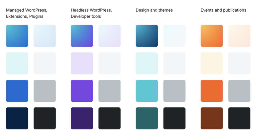 WP Engine's new color palette
